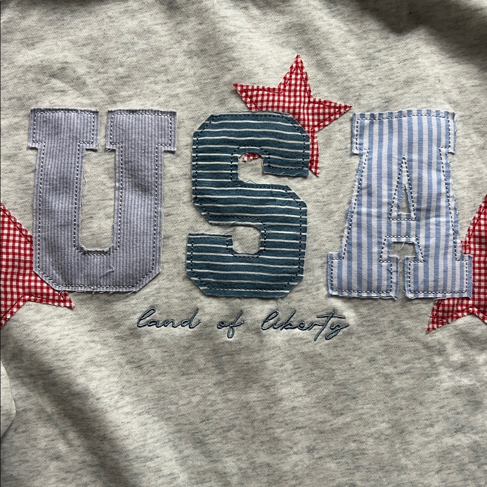 Main Strip USA Patchwork Heather Gray Medium Shirt - image 2